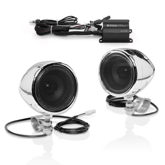 Boss Audio 2 Speaker with Amp Motorcycle System