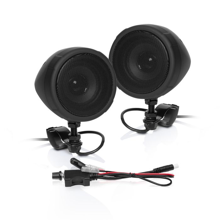 Boss Audio Black Chrome 2 Speaker with Amp Motorcycle System