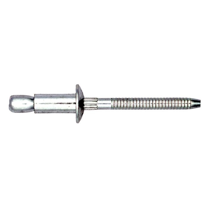 Auveco 3/16in Diameter 1/16in-17/64in Grip Steel, Ultra Grip Rivet 25 Piece