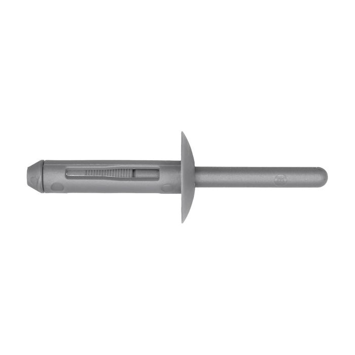 Auveco 1/4in Diameter 5/32in 3/8in Grip, Gray Nylon Rivet 25 Piece
