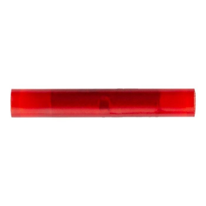 100-Pack Red Vinyl Butt Connectors – 22-18 Gauge AWG, For Car Radio, Automotive Wiring