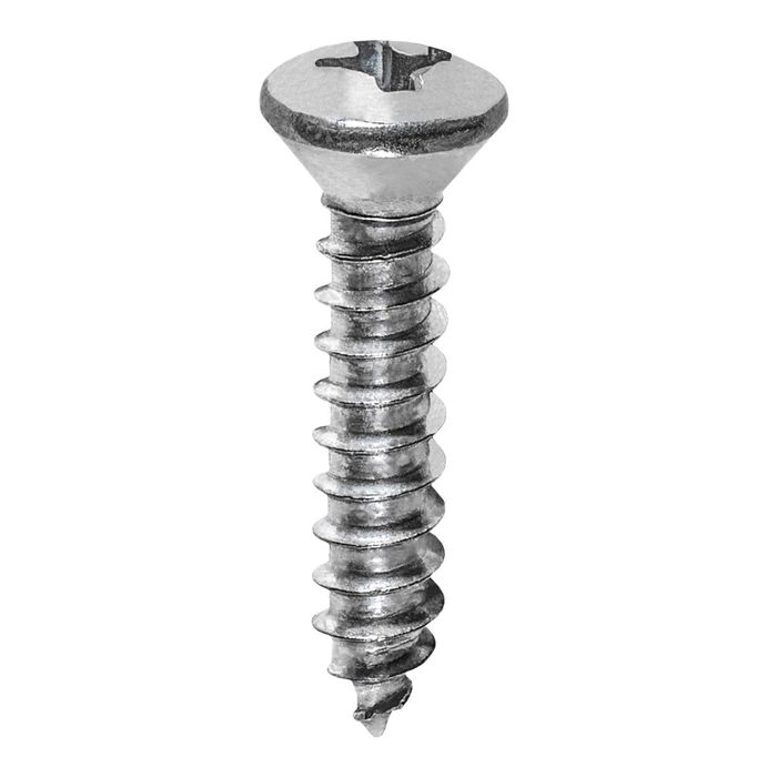 thumbnail image 2 of Phillips Oval Head Tapping Screws #8 X 3/4\" Chrome 2 of 9