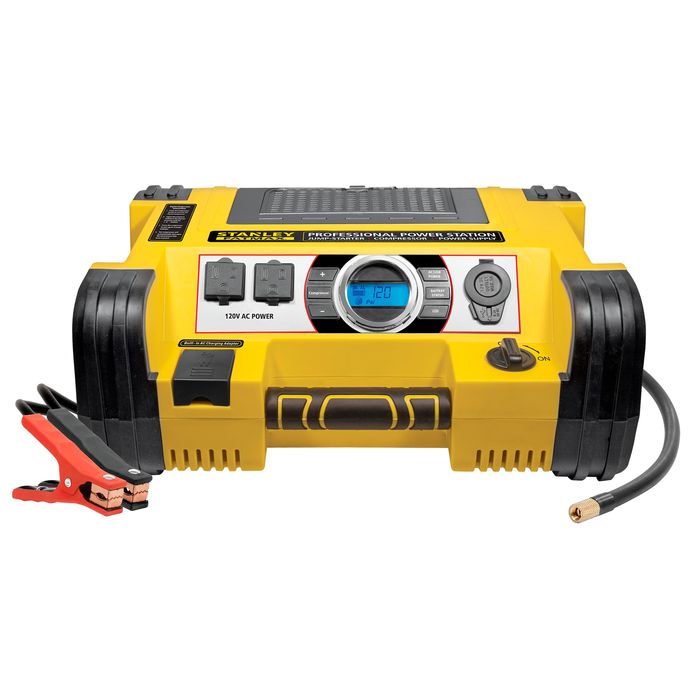 Stanley 1 400 Peak Amps Jump Starter 500 Watt Inverter Powerstation and 120 PSI Compressor PPRH7DS