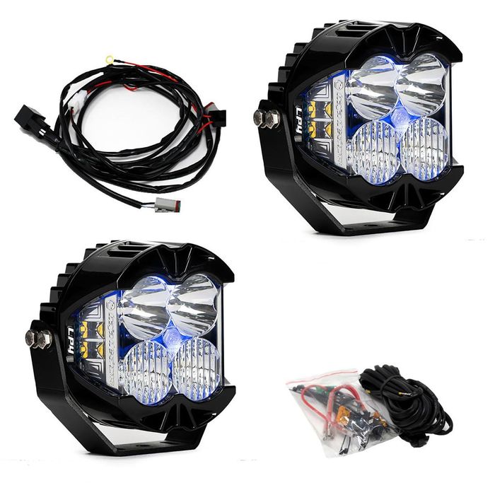 Baja Designs LED Bulb 4 LED Bulbs Driving/Combo Beam Clear Lens Blue ...