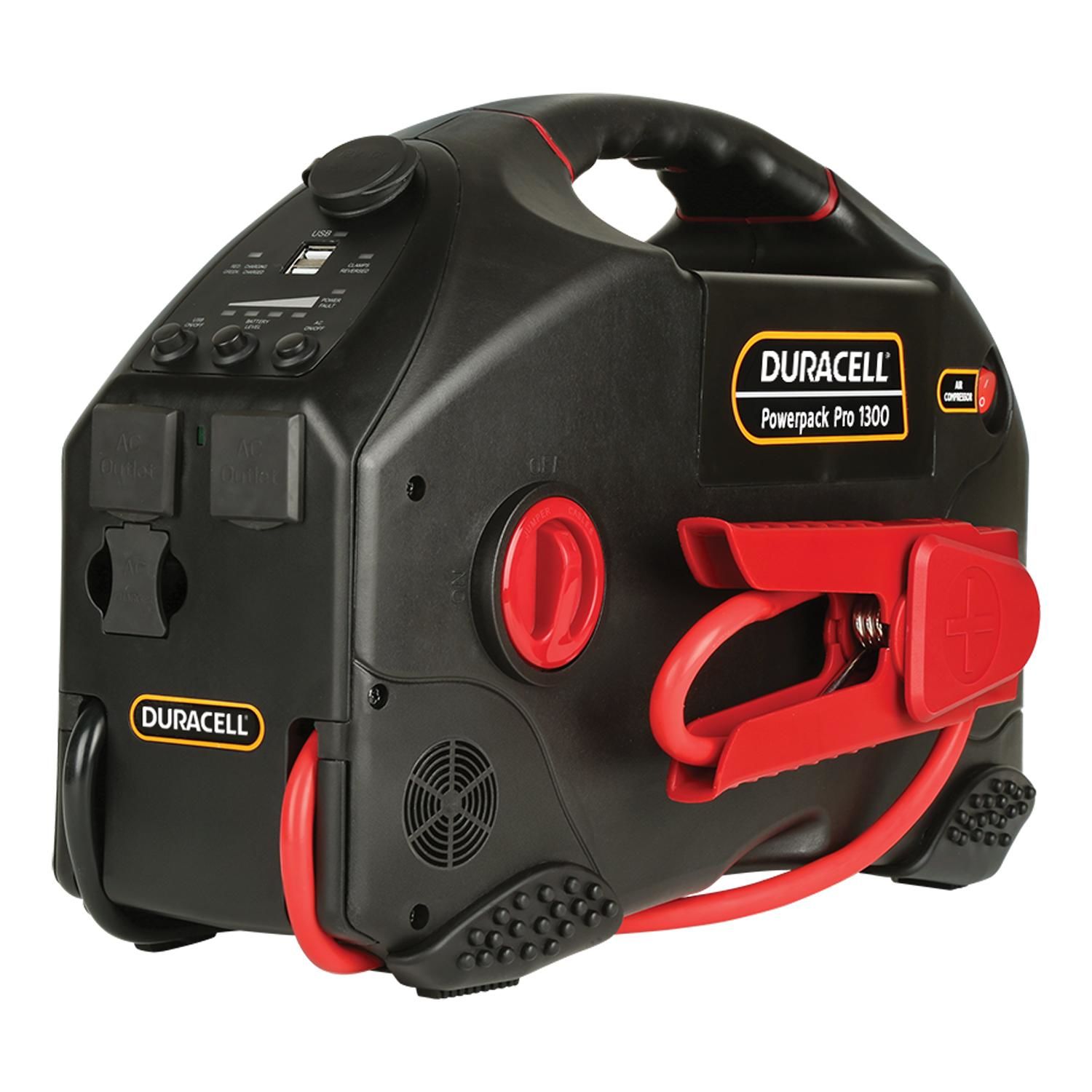 Duracell Powerpack Pro 1300 Jump Starter, Air Compressor and Power Inverter