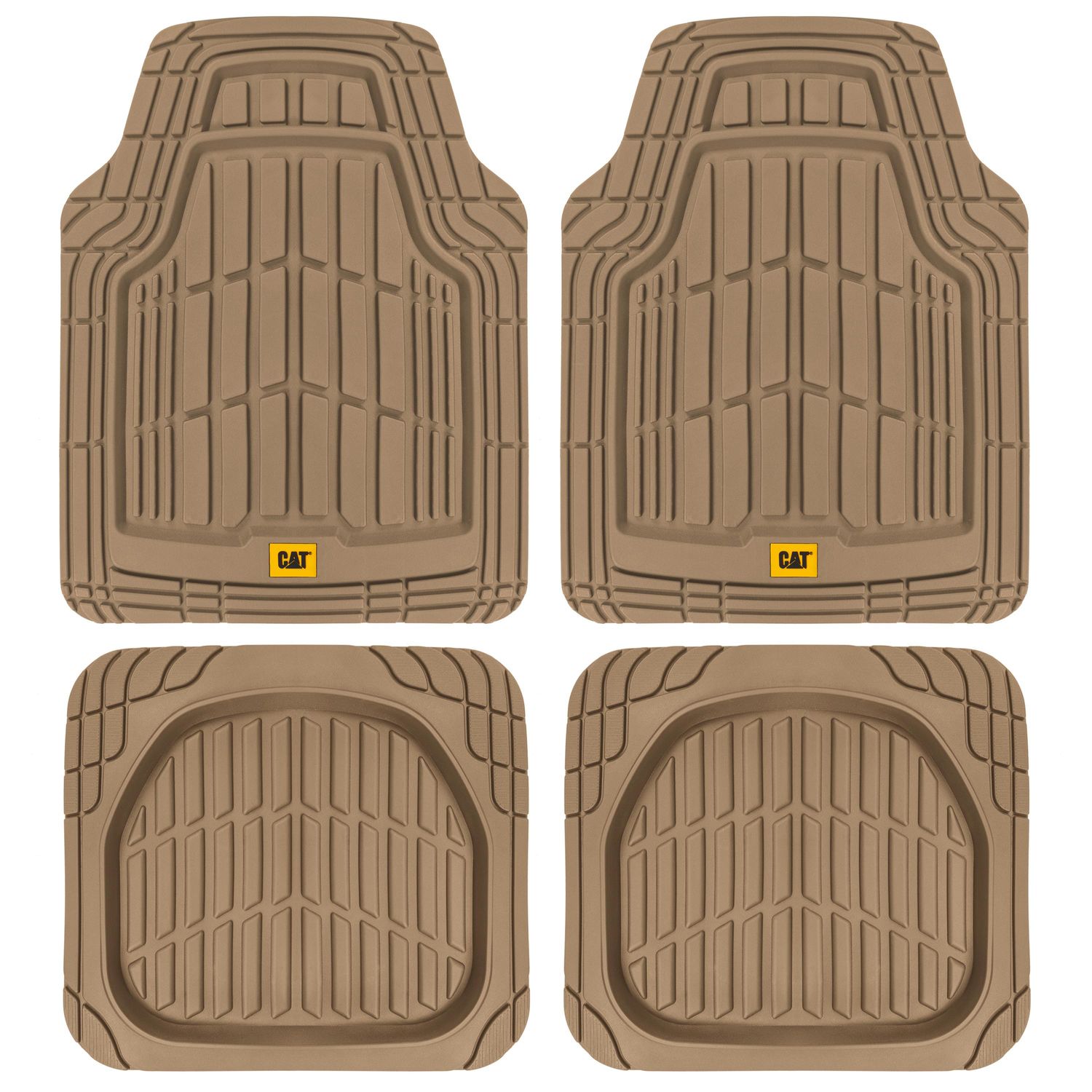 Caterpillar Deep Dish Rubber Floor Mats - CMCATBLKFR - Caterpillar