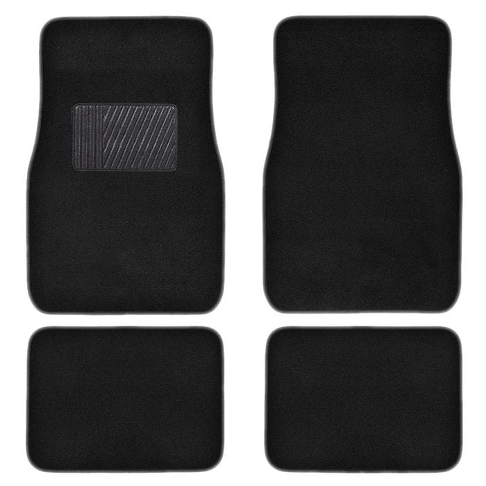 Motor Trend Black Carpet Mat-Lock 4 Piece