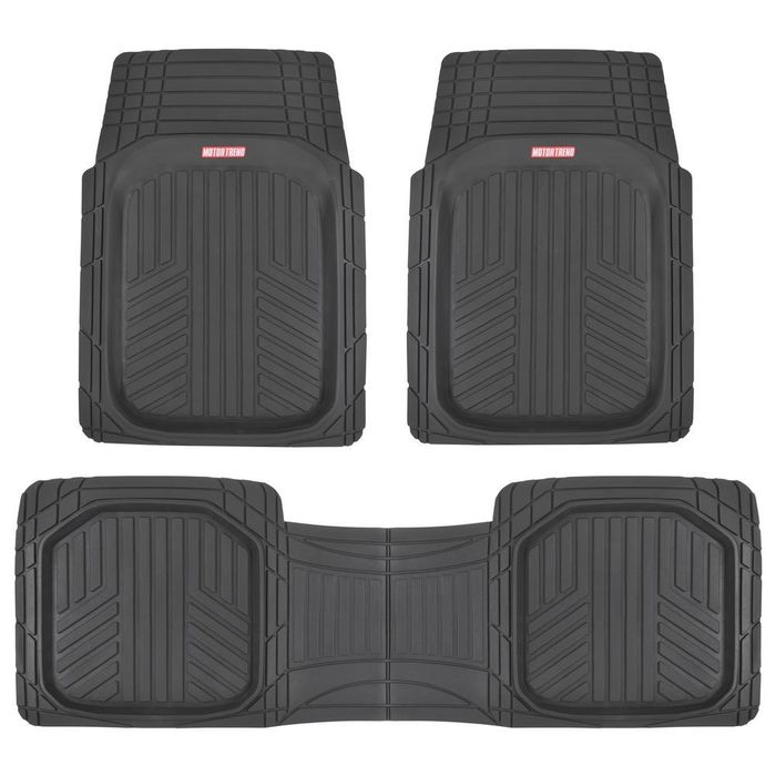 Motor Trend Black Universal Floor Mat Set