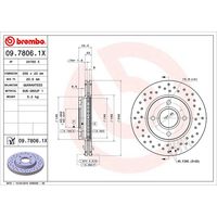 Brembo Brake Rotor 09.7806.1X for Ford Focus