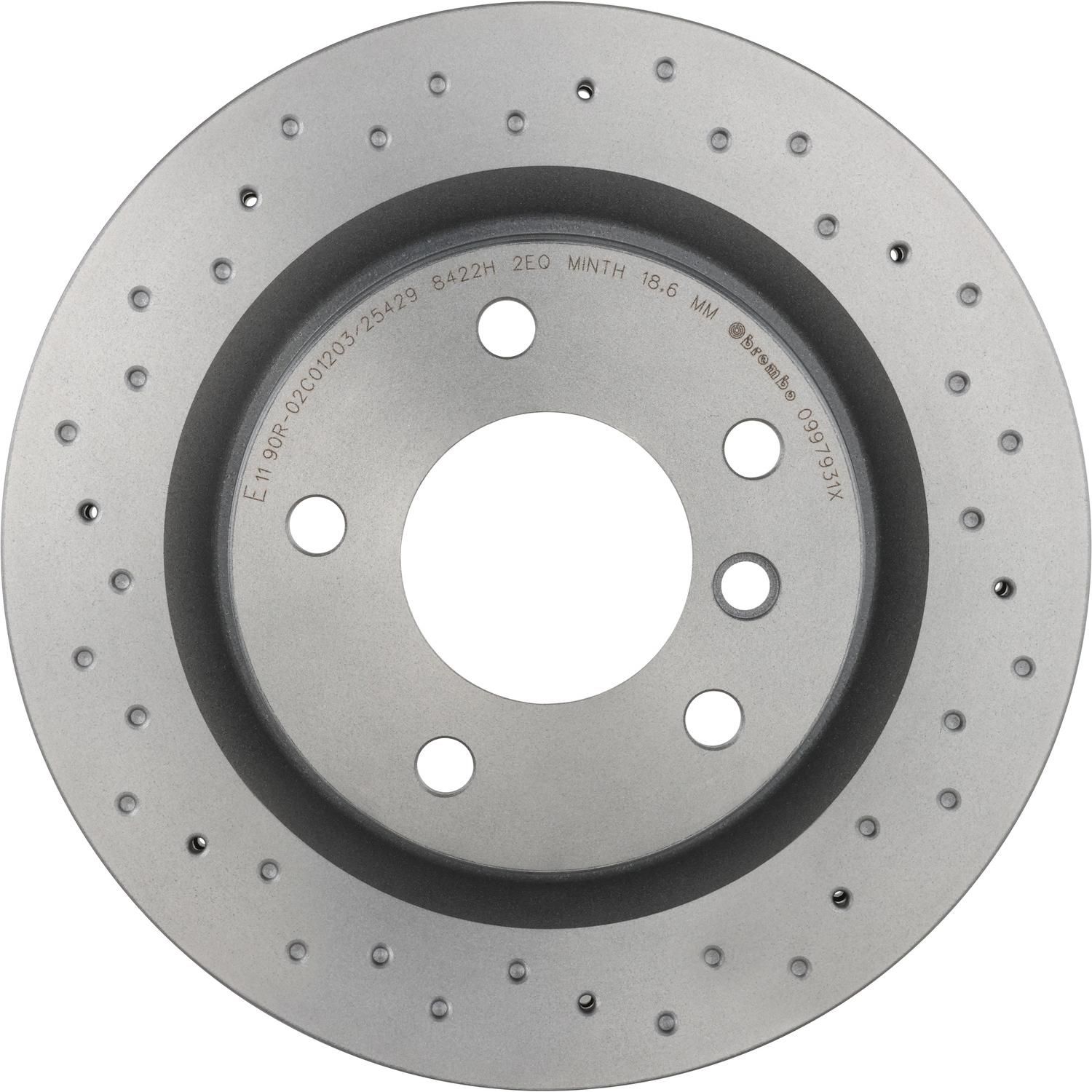 Dischi Freno Brembo Xtra Posteriore - Set Di 2, Diametro 280mm, High Carbon, Omologati ECE R90