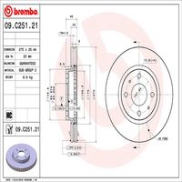 Brembo Brake Rotor 09.C251.21 for Ford Focus
