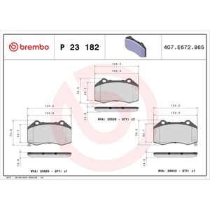 thumbnail image 2 of Brembo Organic Brake Pads Set – Front & Rear For Yamaha WR 125 R / X (07HO3005) 2 of 6