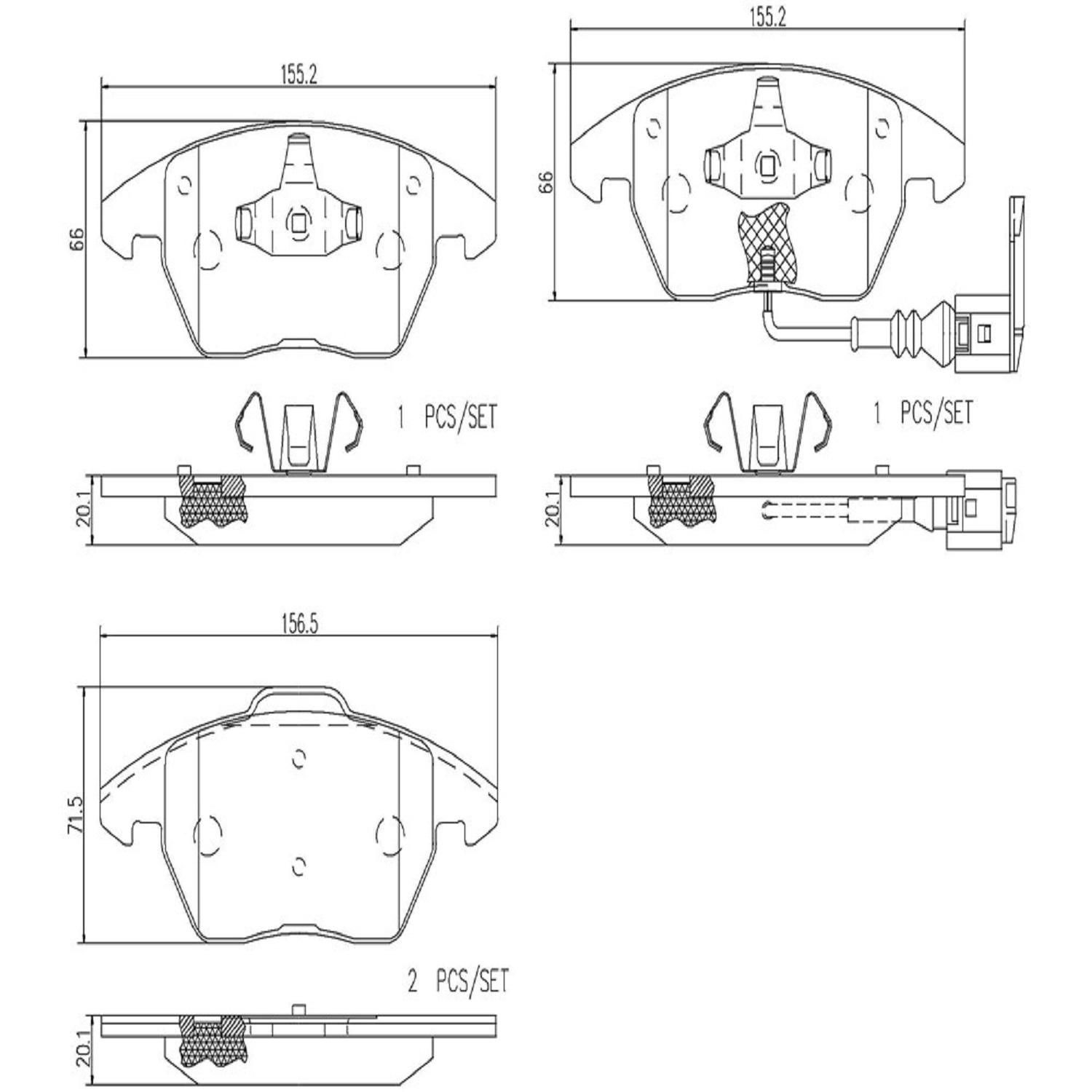 Brembo Ceramic Brake Pads P85075N