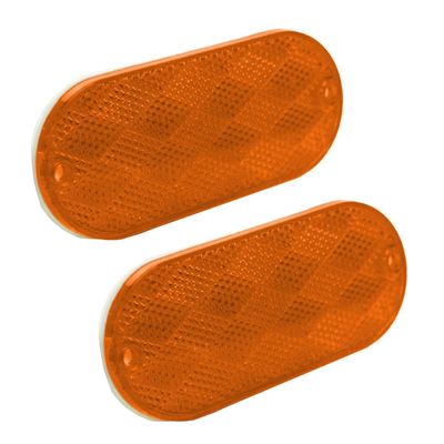 Red Oval Stick-On Reflectors, 2-Pack