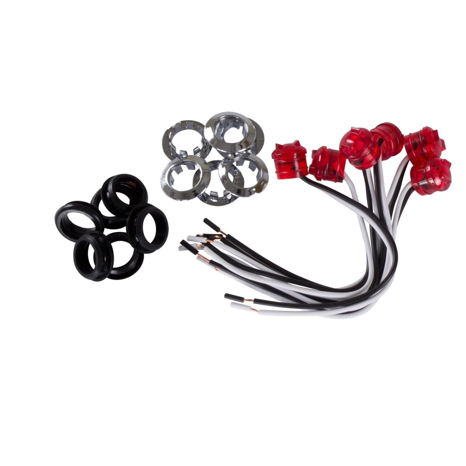 Hopkins Towing Solution Red LED Clearance Light 6 Pack