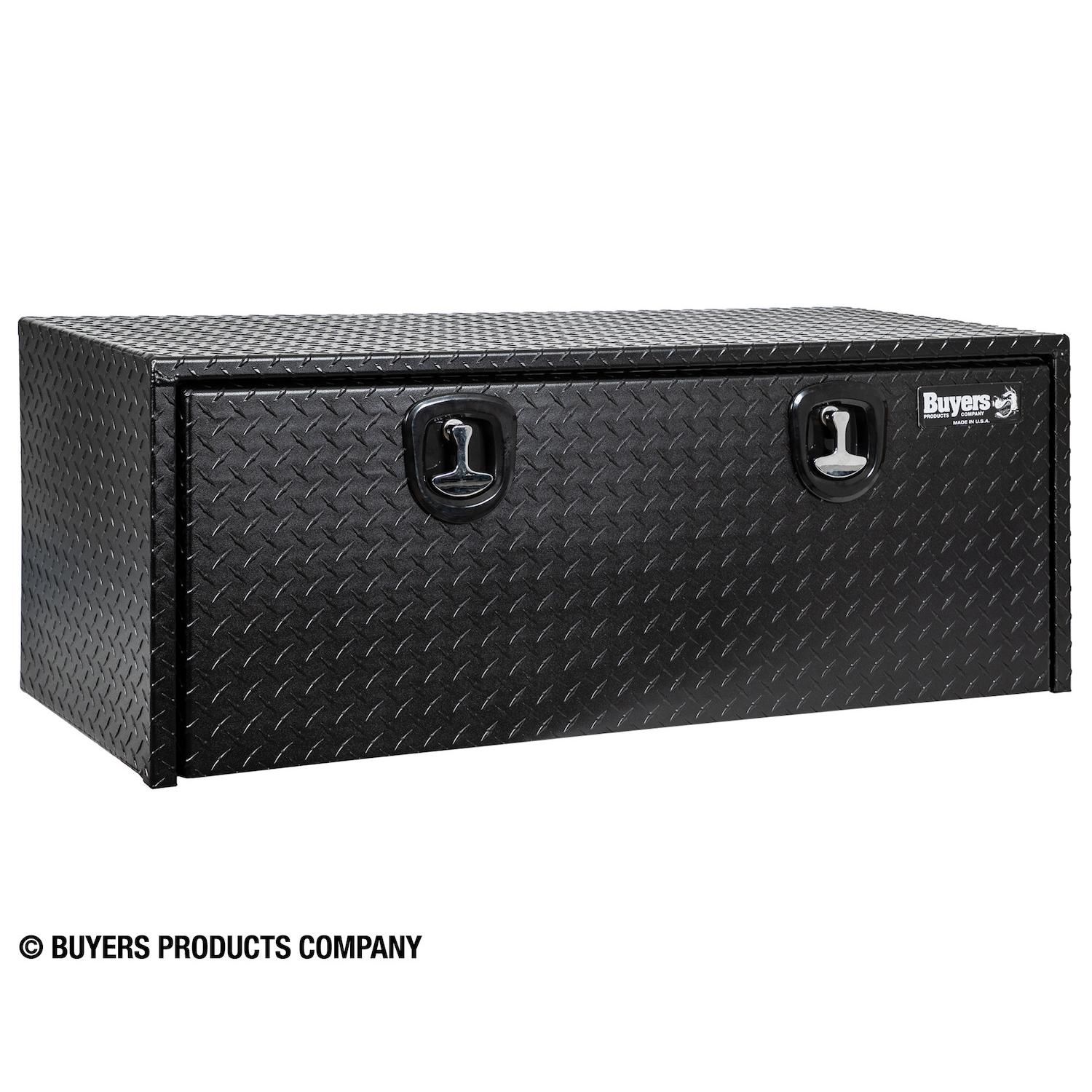 Buyers Products Matte Black 18in x 18in x 48in Textured Diamond Tread Aluminum Underbody Truck Box