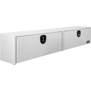 Buyers Products White 18in x 16in x 90in Smooth Aluminum Topsider Truck Box