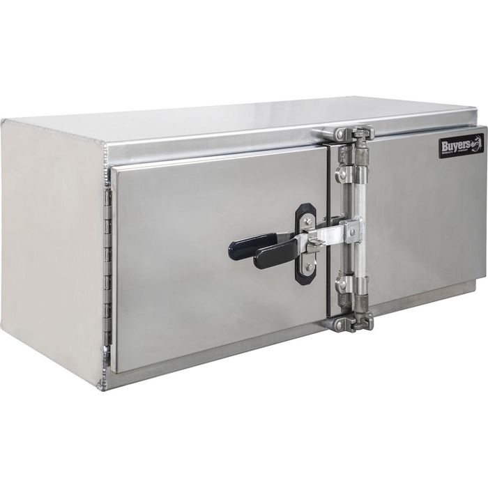 Buyers Products 18in x 24in x 36in Smooth Aluminum Underbody Double Barn Door Cam Lock Hardware Truck Tool Box