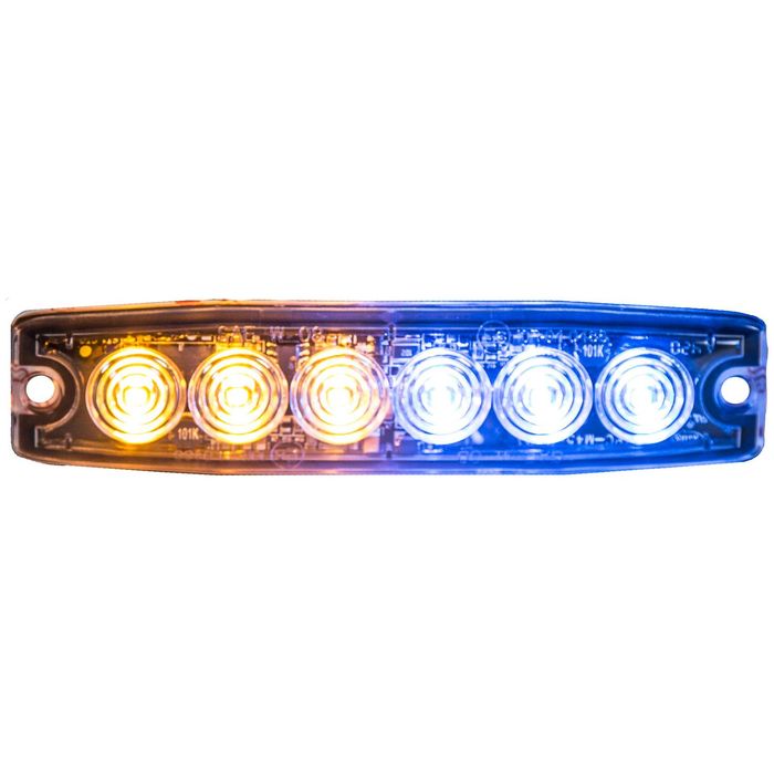 Buyers Products Amber/Blue Ultra 5in Thin LED Strobe Light
