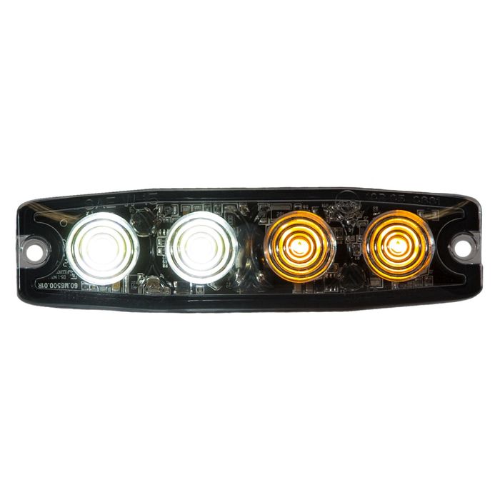 Buyers Products Amber/Clear 4.5in UltraThin 4 LED Strobe Lights with