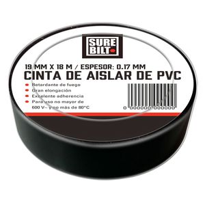 Cinta Aislante SureBilt de 17mm x 19m