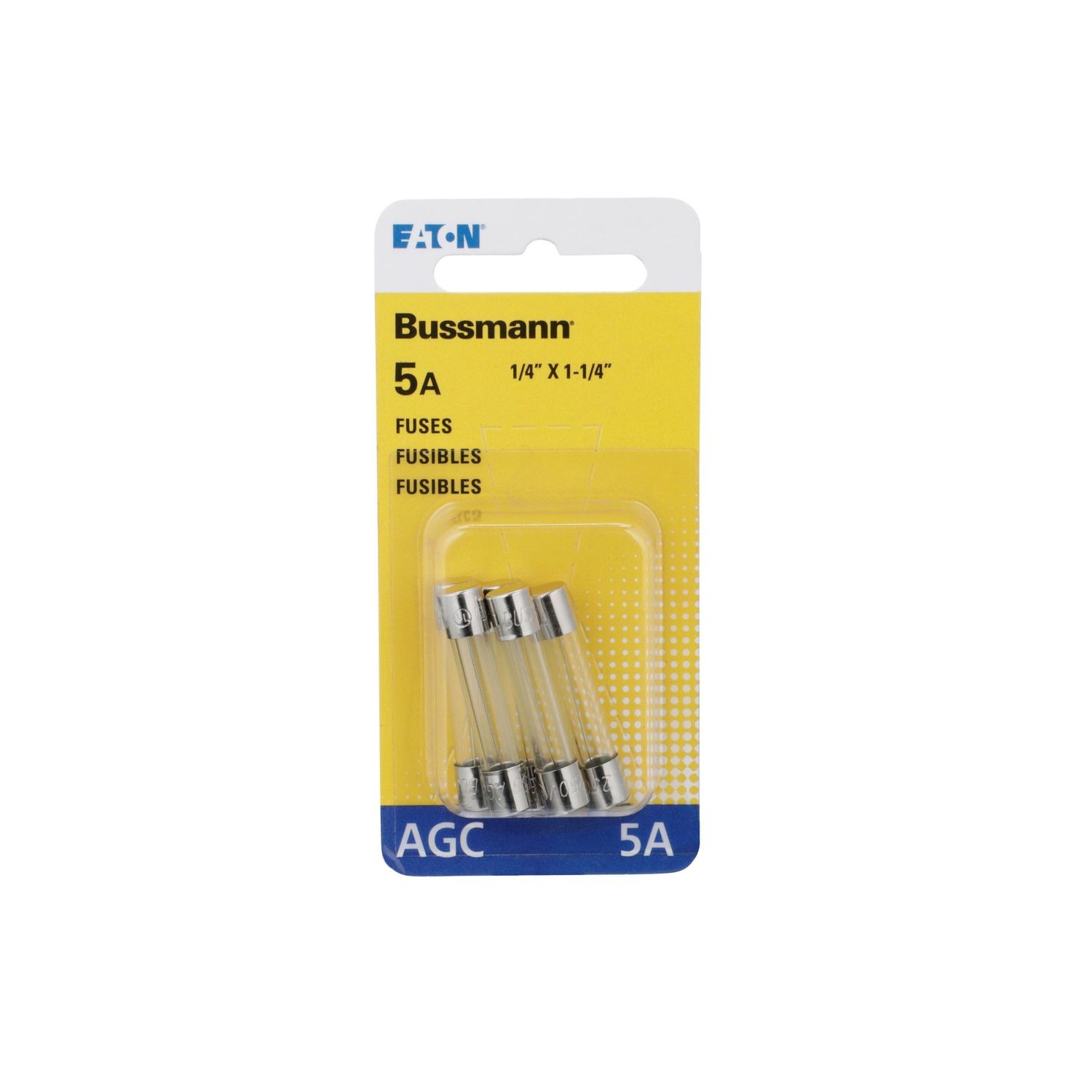 Bussmann 5 Amp AGC Glass Fuse 5 Piece