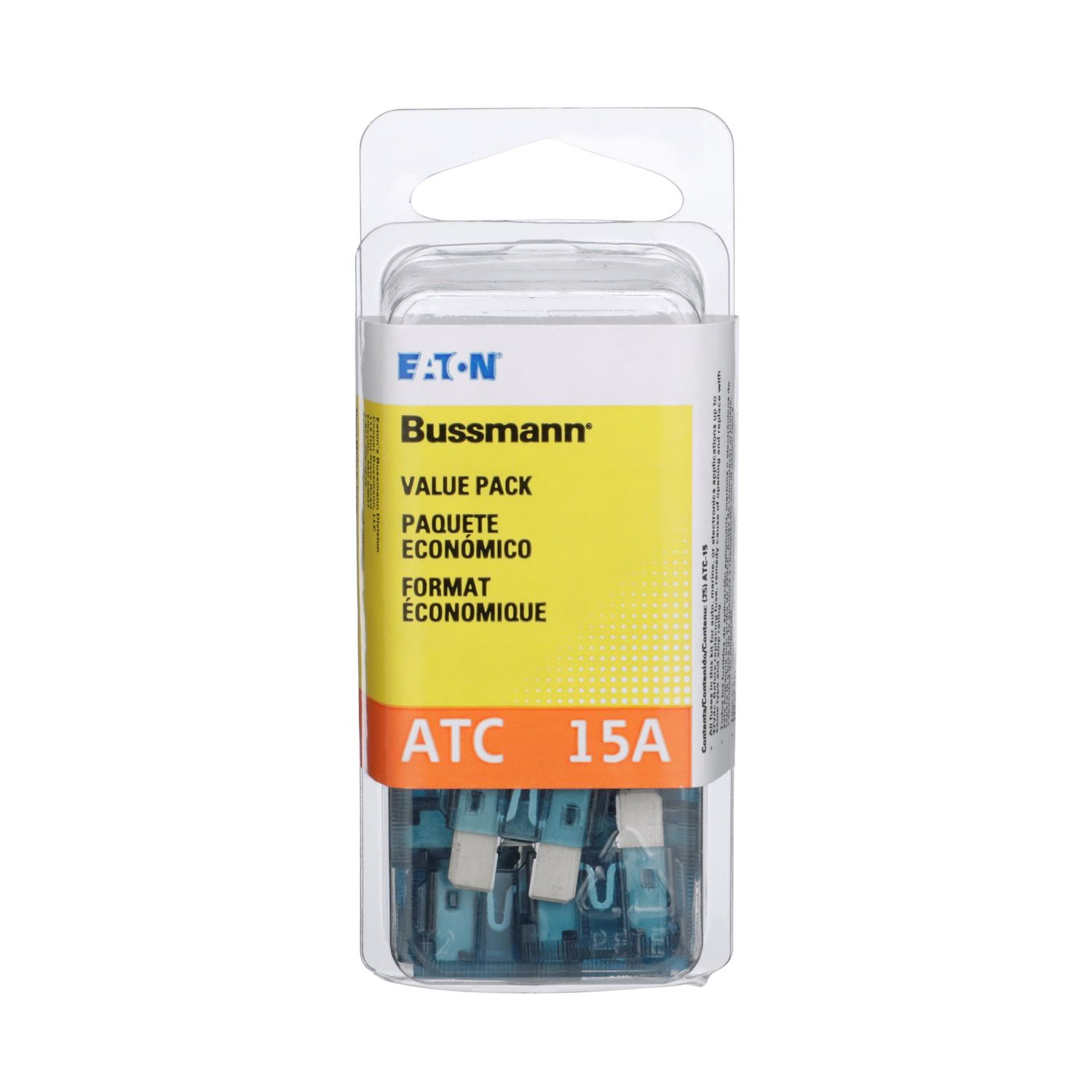 Bussmann 15 Amp ATC Fuse Value Pack 25 Piece
