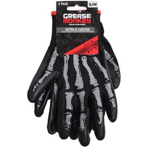 Grease Monkey Bones Foam Nitrile Gloves - Large