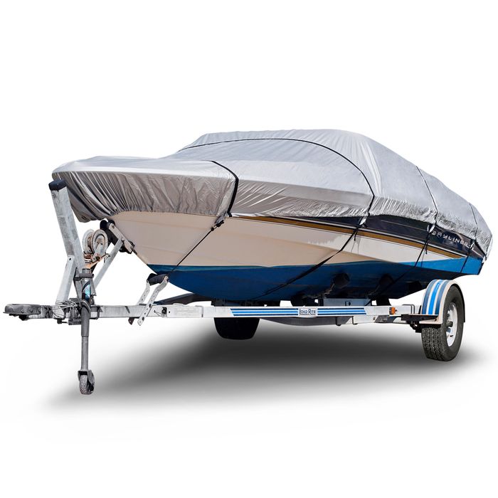 Budge Silver 16ft To 19ft 150 Denier V-Hull Fishing Boat Cover