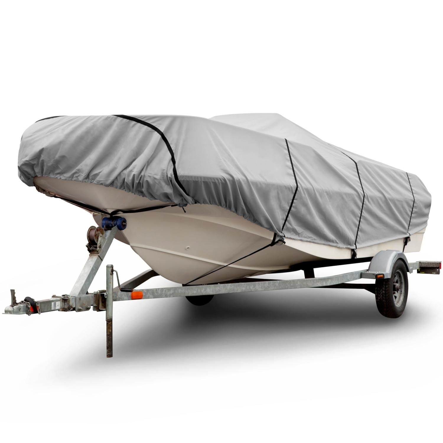 Budge Gray 14ft To 16ft 300 Denier V-Hull Fishing Boat Cover