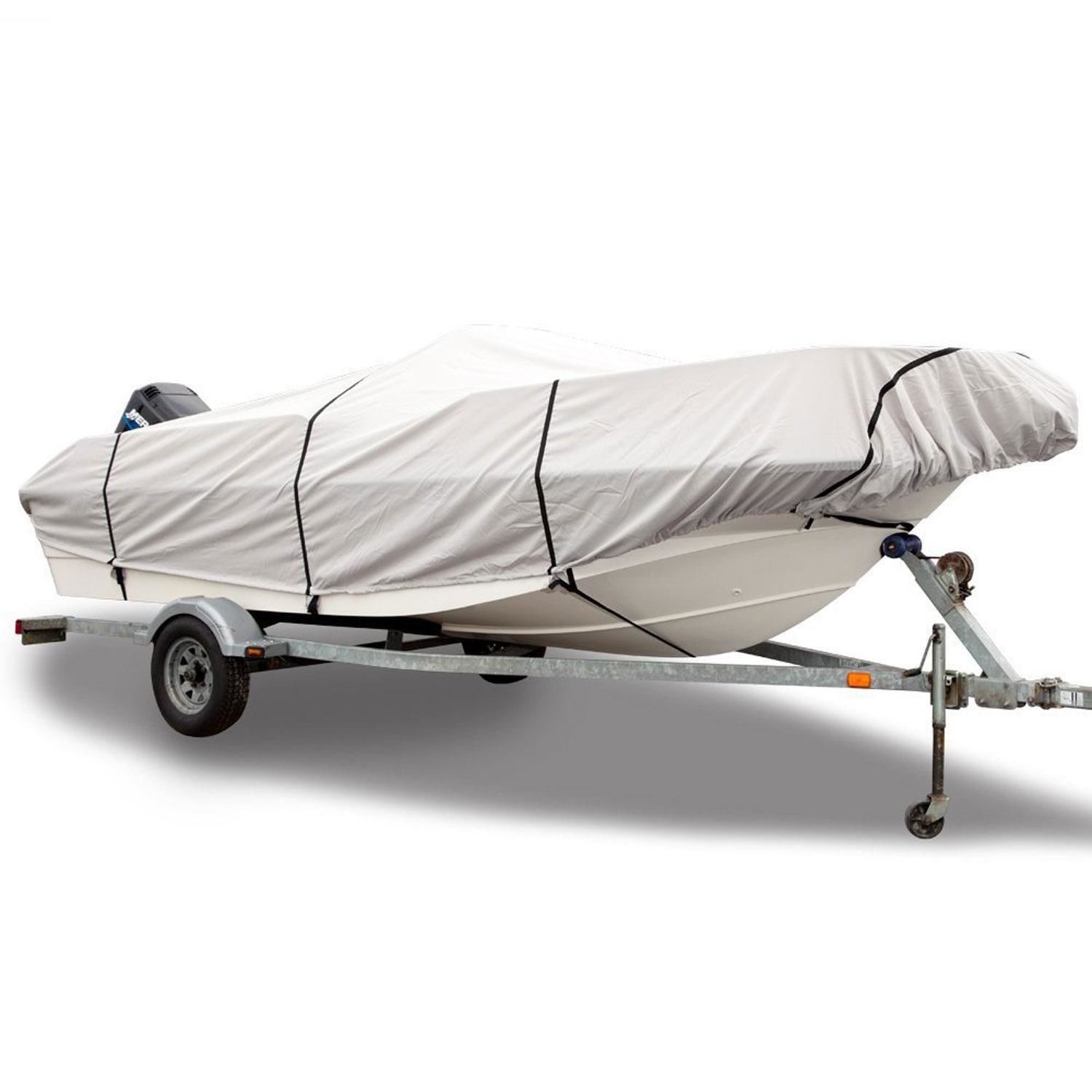 Budge Gray 17ft To 19ft 600 Denier VHull Fishing Boat Cover