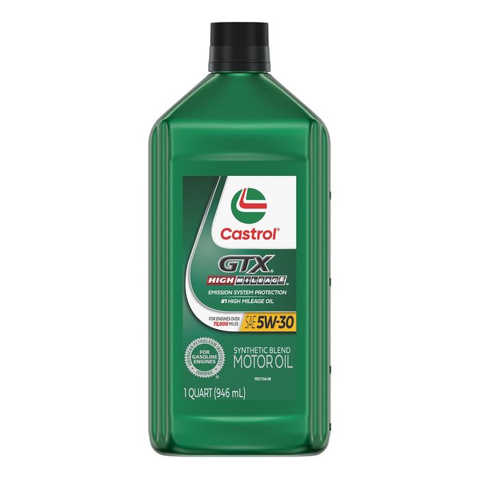 Castrol High Mileage Synthetic Blend Engine Oil 5W-30 5 Quart