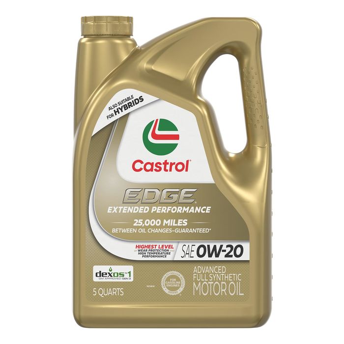 Castrol EDGE Extended Performance Full Synthetic Engine Oil 0W-20 5 Quart