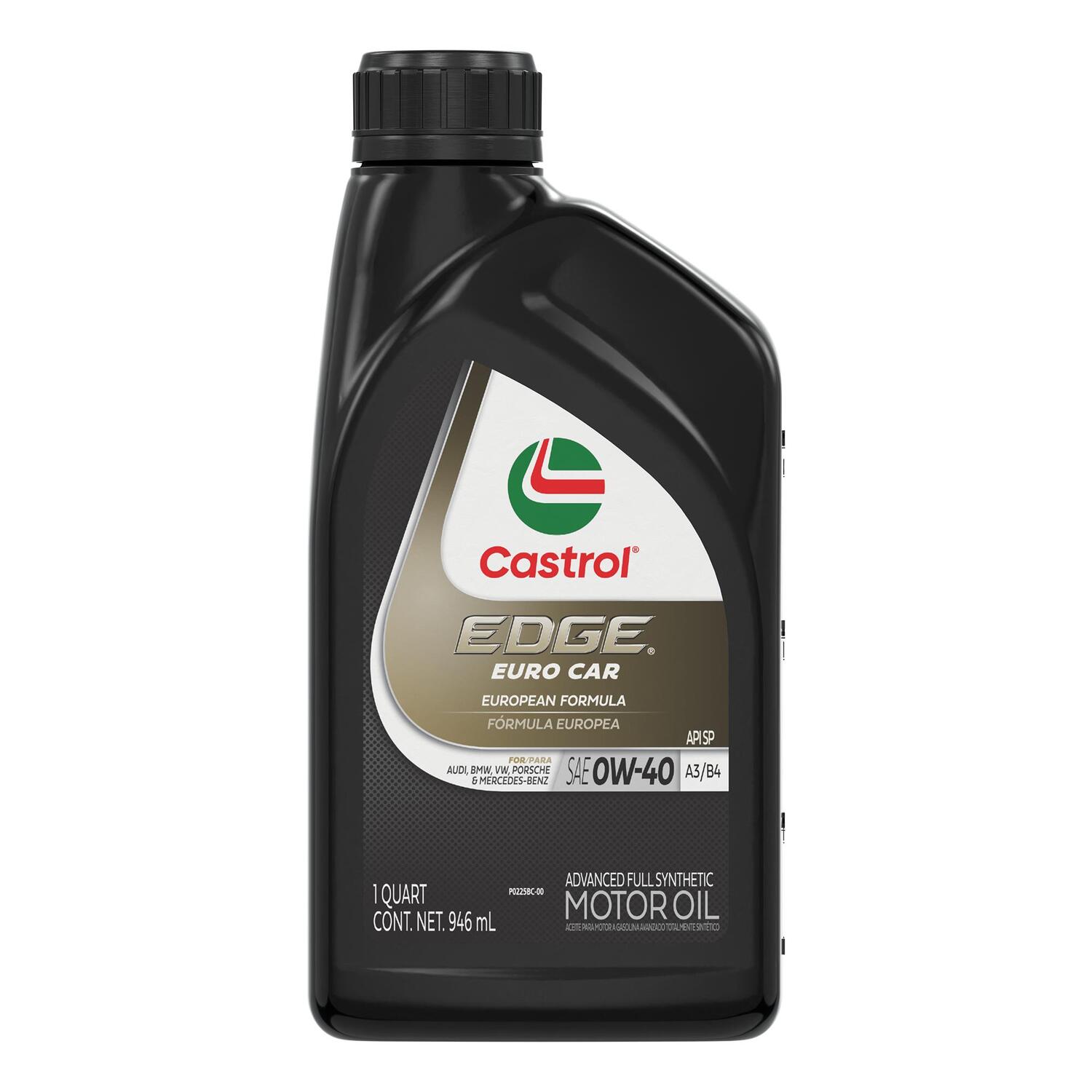 Castrol Edge European Formula Engine Oil Full Synthetic 0w 40 1 Quart