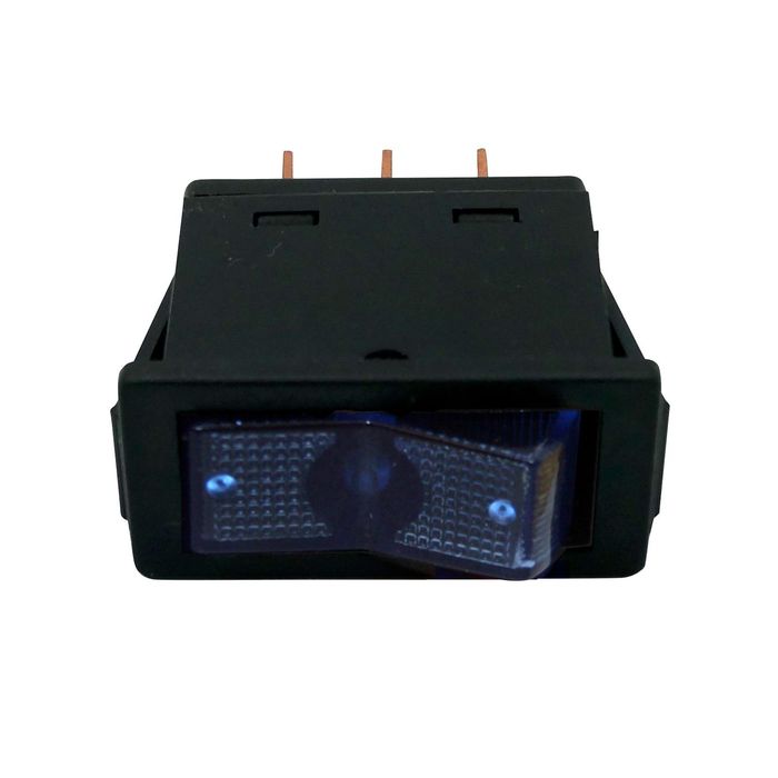 Cambridge 20 Amps Black Rectangular Blue Glow Rocker Switch