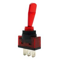Bunny Burners Laser Etched Toggle Switch - 20A 12V Vertical Rocker 5-Pin DPST Red Design