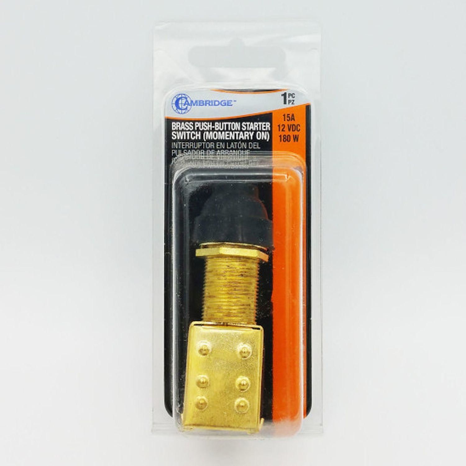 Cambridge 15 Amps Brass Push Button Starter Ignition Switch