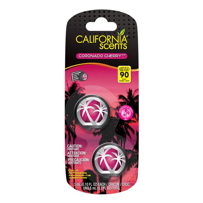 California Scents Coronado Cherry Scent Air Freshener Mini Diffuser 2 Piece