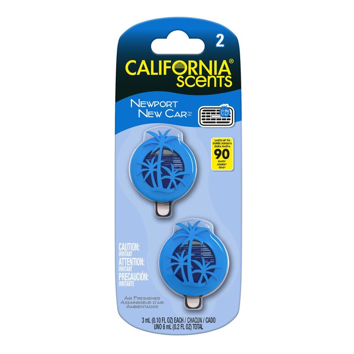 California Scents Newport New Car Mini Diffuser Air Freshener 2 Pack