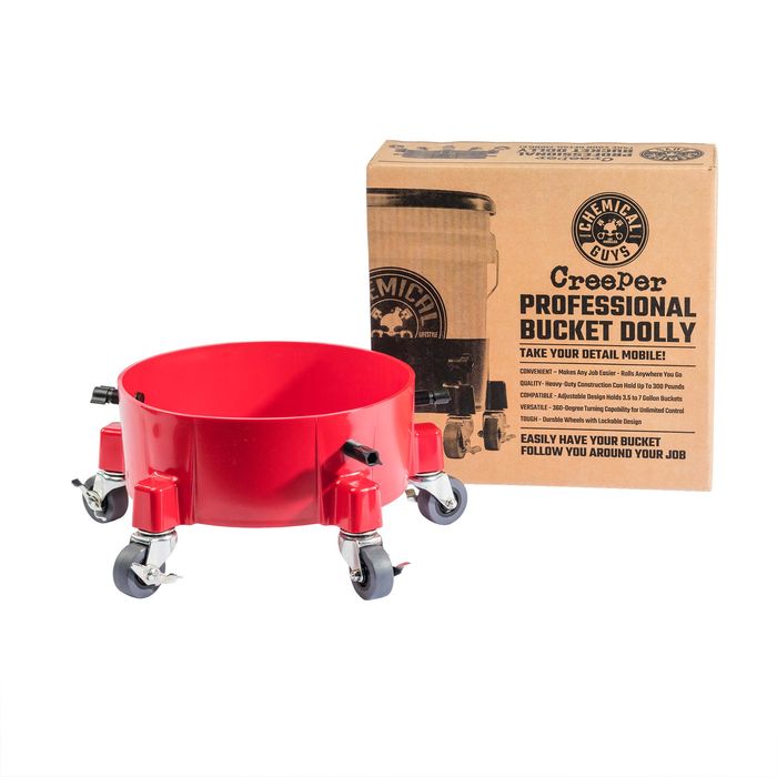 ALL4DETAIL 5 Gallon Bucket Dolly, Rolling Bucket Dolly with 5 Rolling  Swivel Casters - Bucket Dirt Trap - Spray Bottle - Perfect for Car Washing