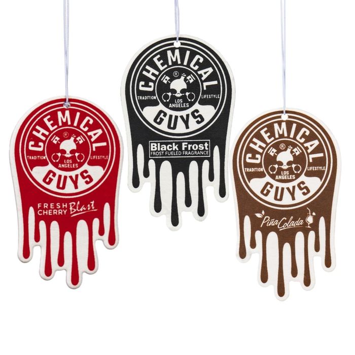 Chemical Guys Hanging Air Freshener 3-Pack Variety, Black Frost, Cherry  Blast, Pina Colada