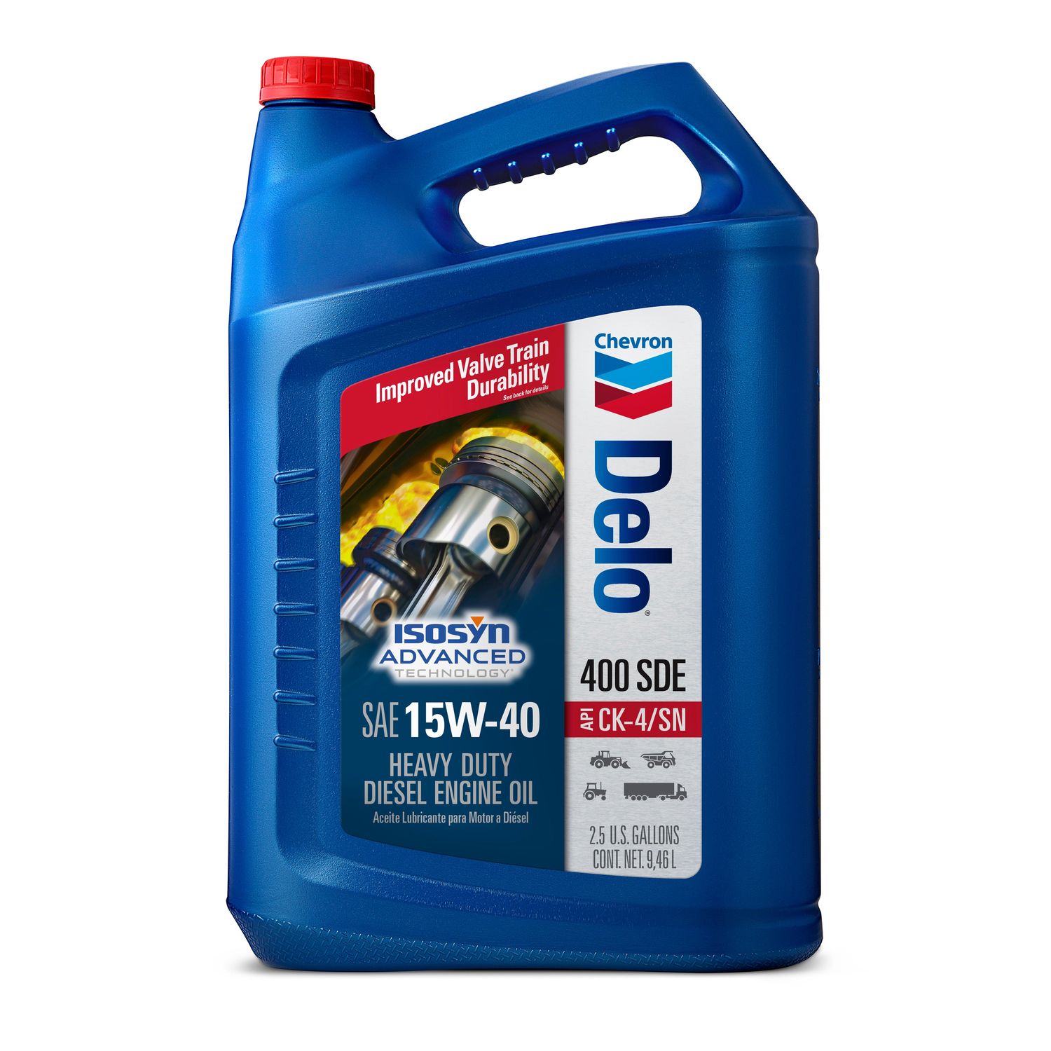 Chevron Delo 400 LE Diesel Engine Oil HD Conventional 15W40 2.5 Gallons