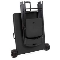 Creative Outdoor Distributor Black 2-in-1 Rolling Table