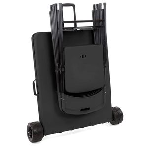 Creative Outdoor Distributor Black 2-in-1 Rolling Table