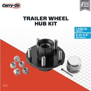 Carry On Trailer 1250lb Capacity 5 Lug Hub Kit