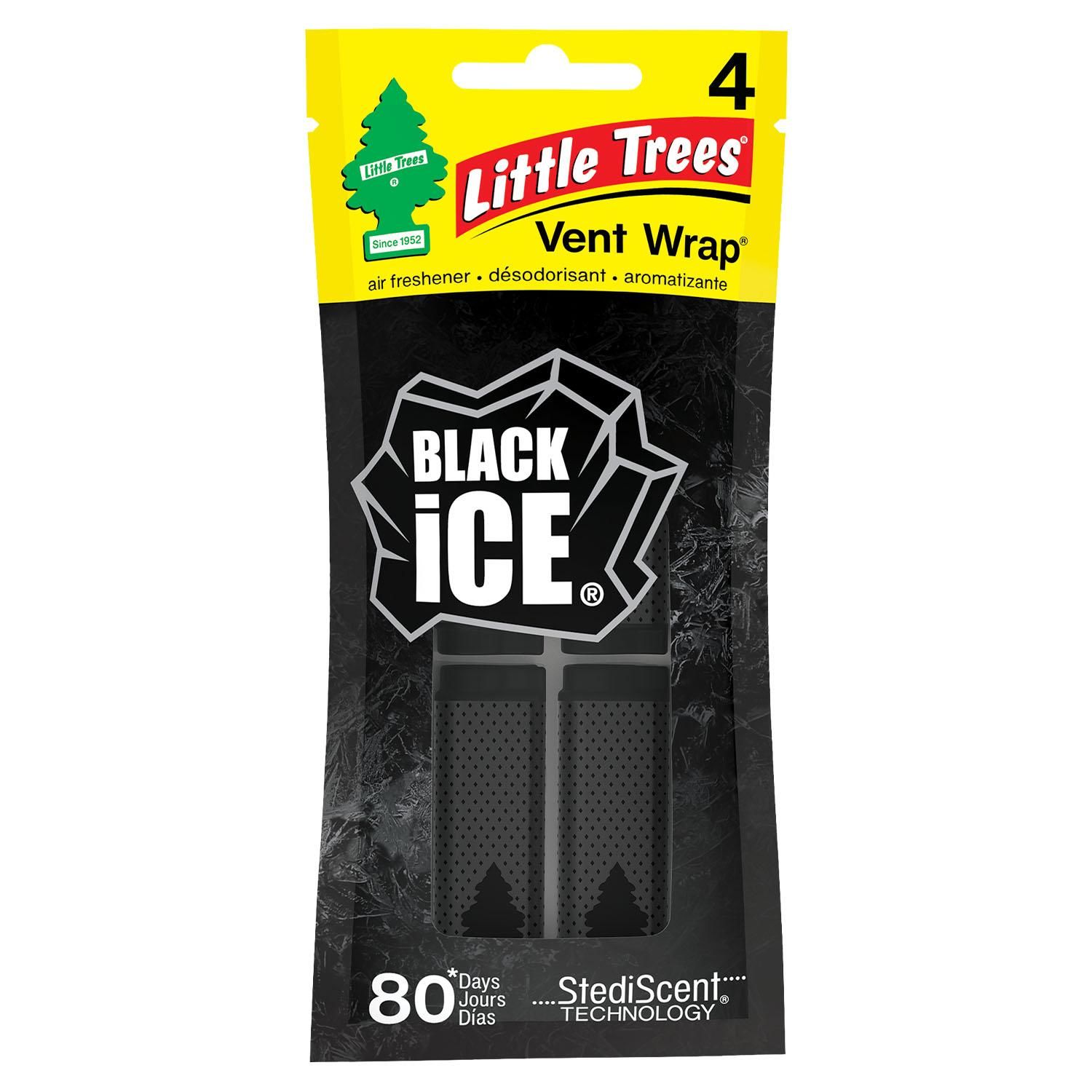 Little Trees Vent Air Freshener Black Ice Scent 4 Piece