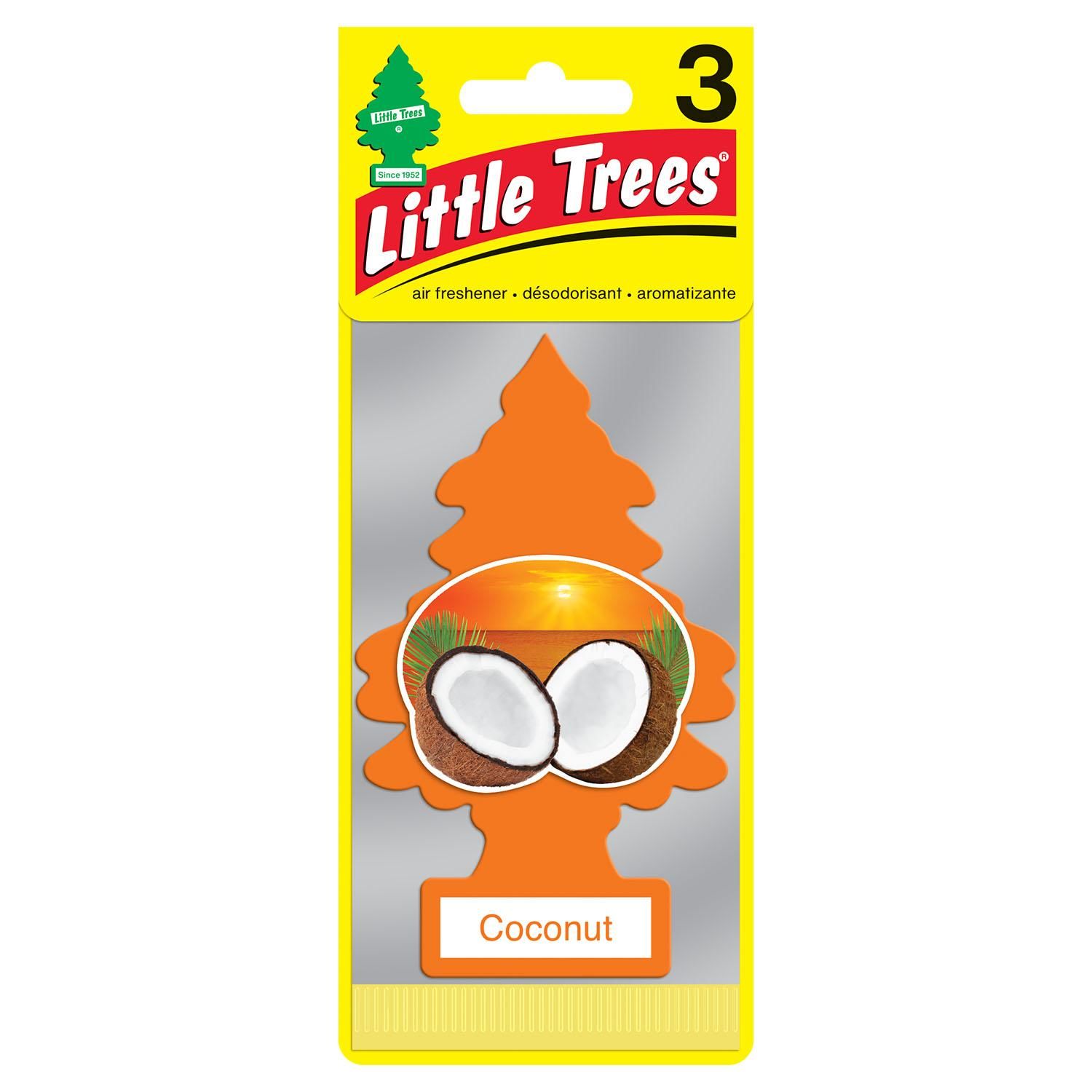 Little Trees Hanging Air Freshener Coconut Scent 3 Piece