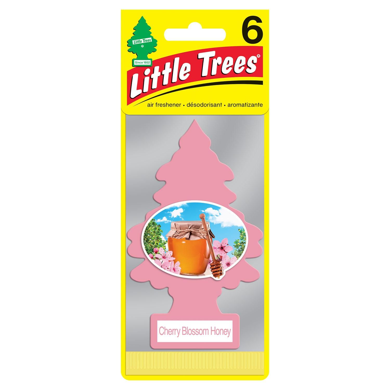 Little Trees Hanging Air Freshener Cherry Blossom Honey Scent 6 Piece