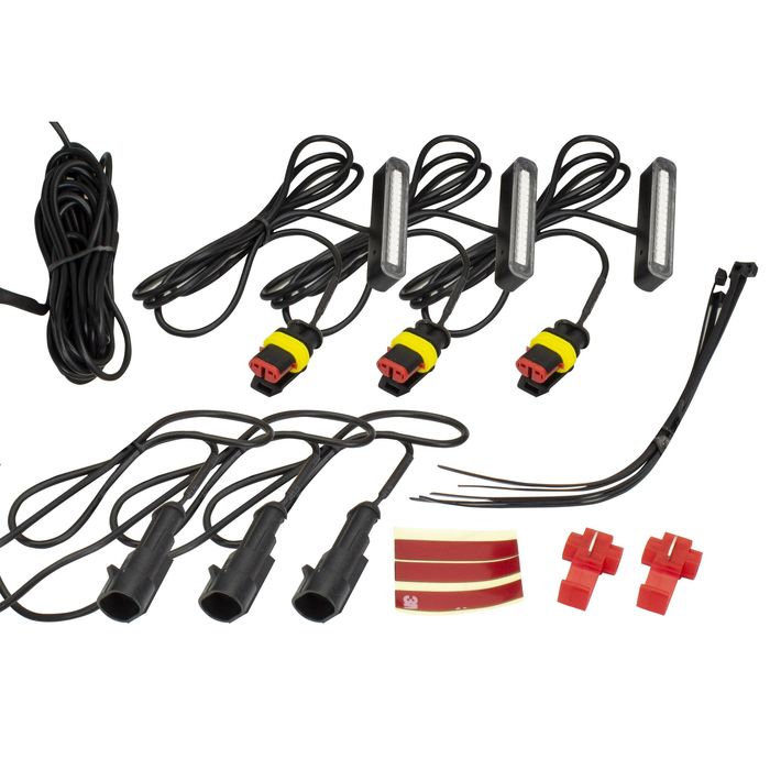 Custom Accessories Truck Tuff UltraBright Amber Grille Lights 3 Pack