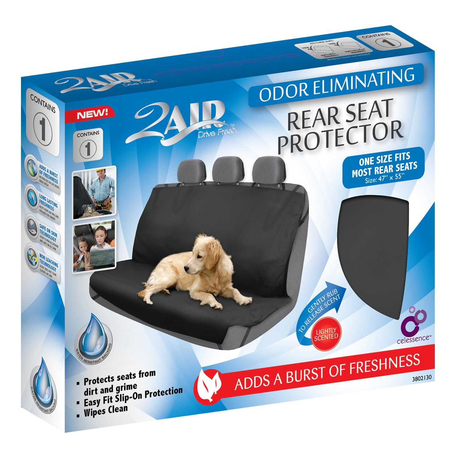 Custom Accessories 2 Air Oder Eliminating Rear Seat Protector